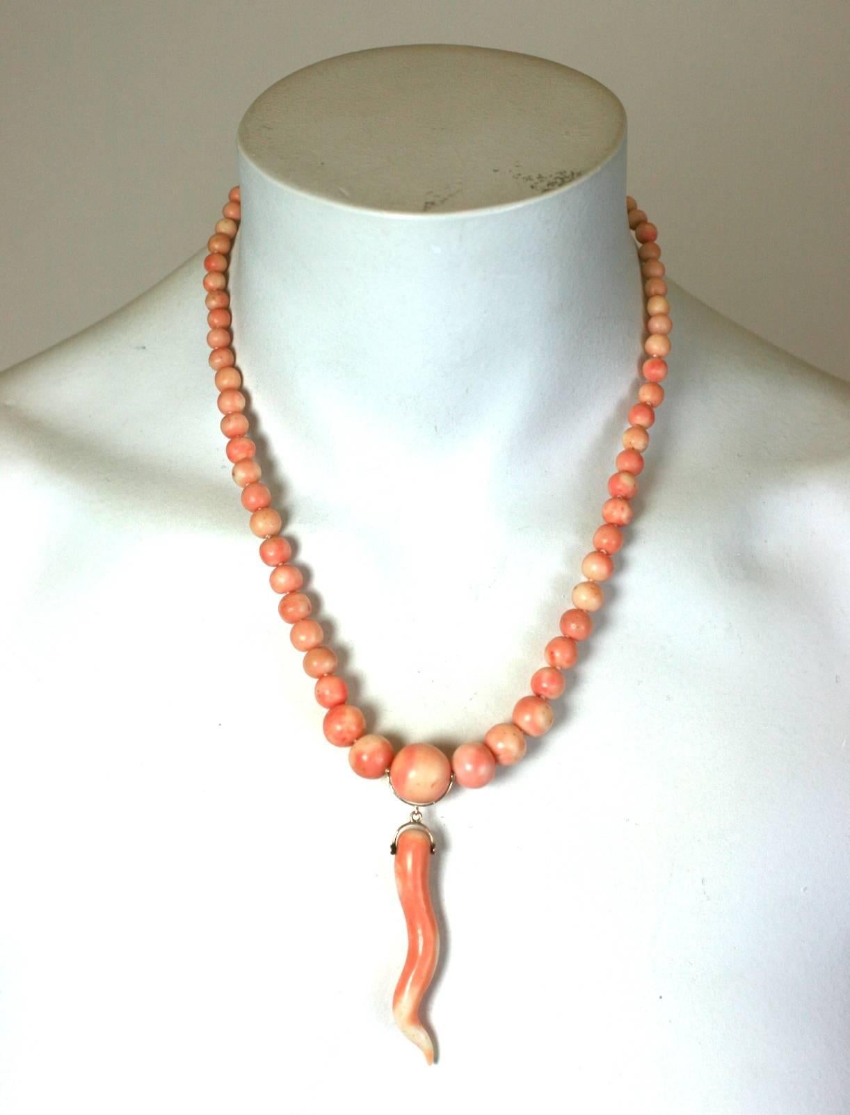 Bead 19th Century Coral Horn Assemblage, SdesR by Studio VL For Sale