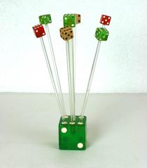 Charming Art Deco Bakelite Dice Cocktail Set