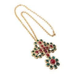 Massive Chanel Renaissance Cross Brooch/Pendant 11