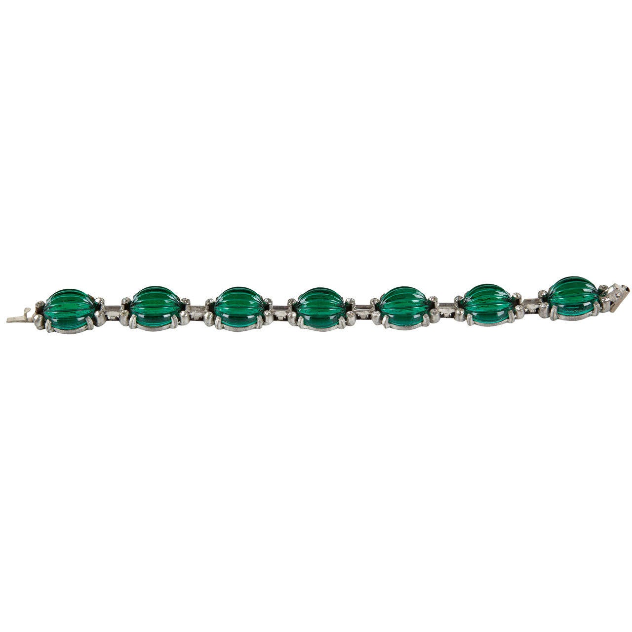 Art Deco Emerald  Bracelet.