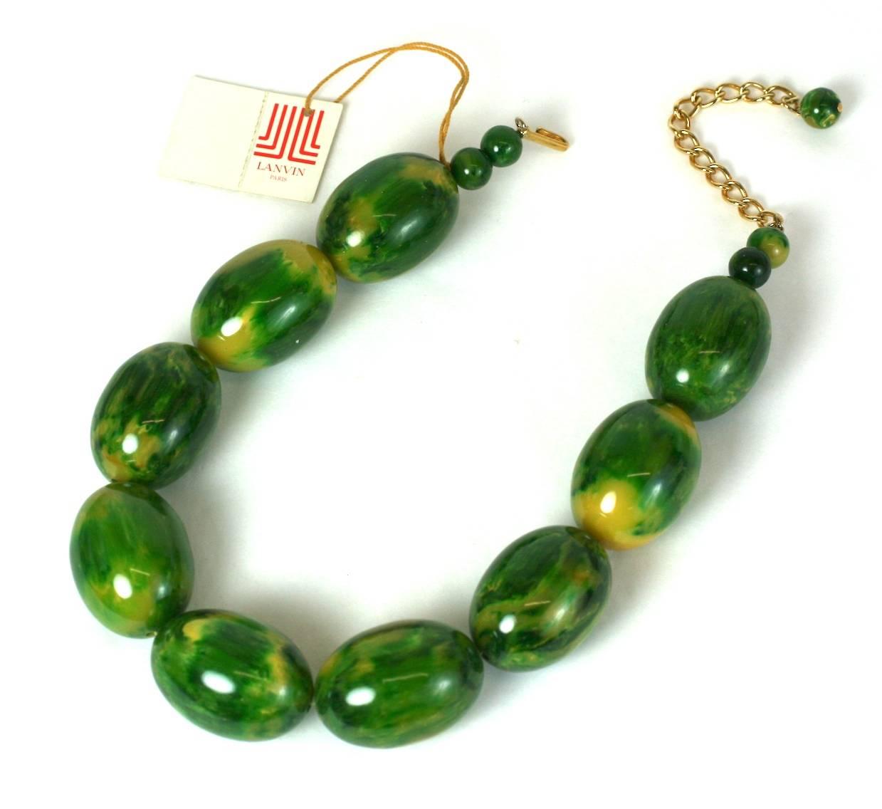 green bakelite necklace