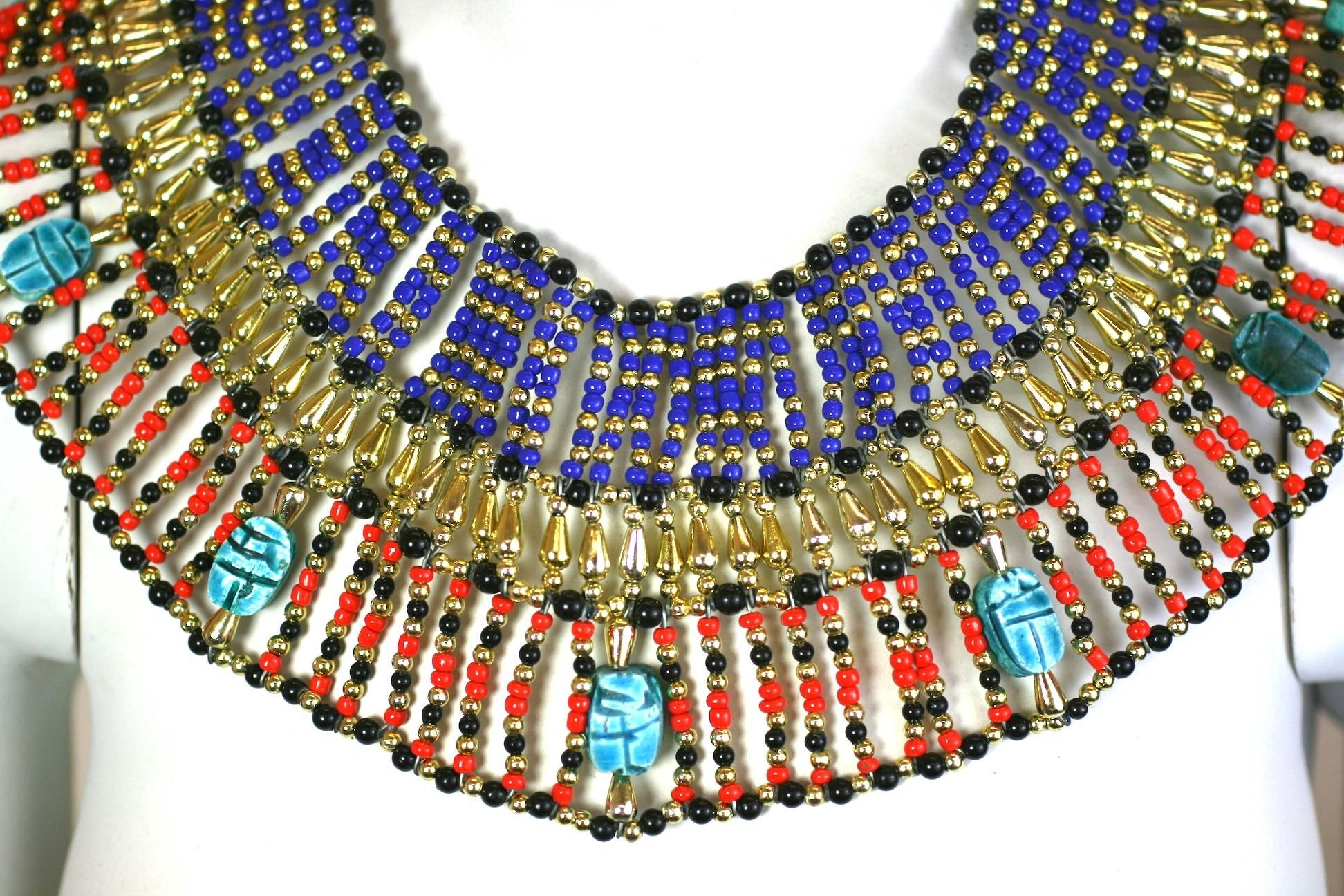 Cleopatra Style Eygptian Revival Bib For Sale 1
