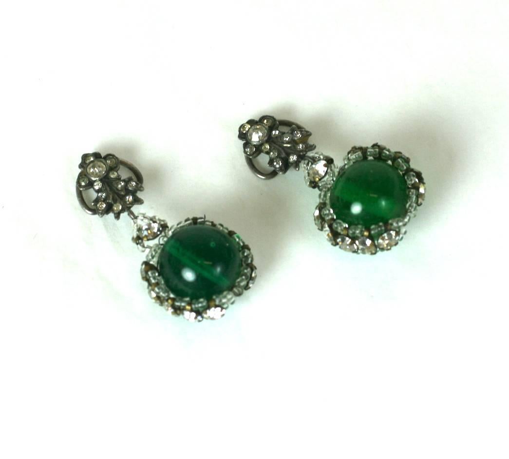 faux emerald earrings
