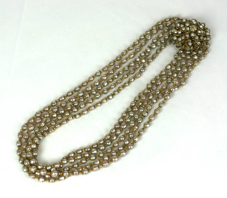 Miriam Haskell Elaborate Multi Strand Necklace For Sale at 1stDibs ...