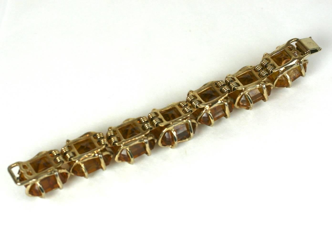 Ledo Caged Topaz Link Bracelet In Excellent Condition In New York, NY