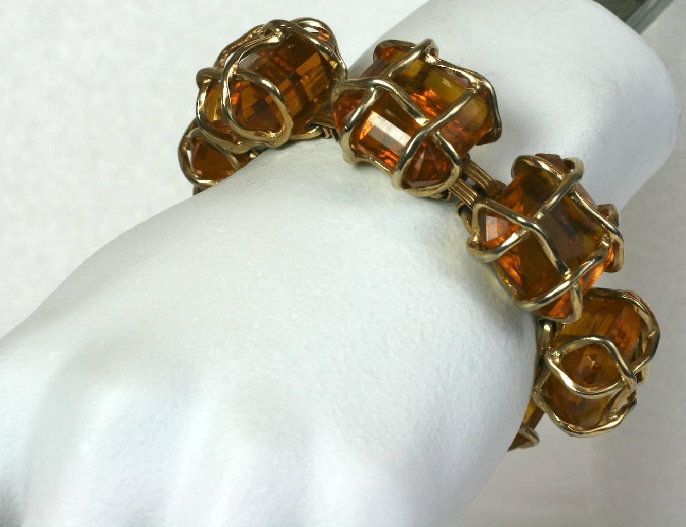 Women's Ledo Caged Topaz Link Bracelet