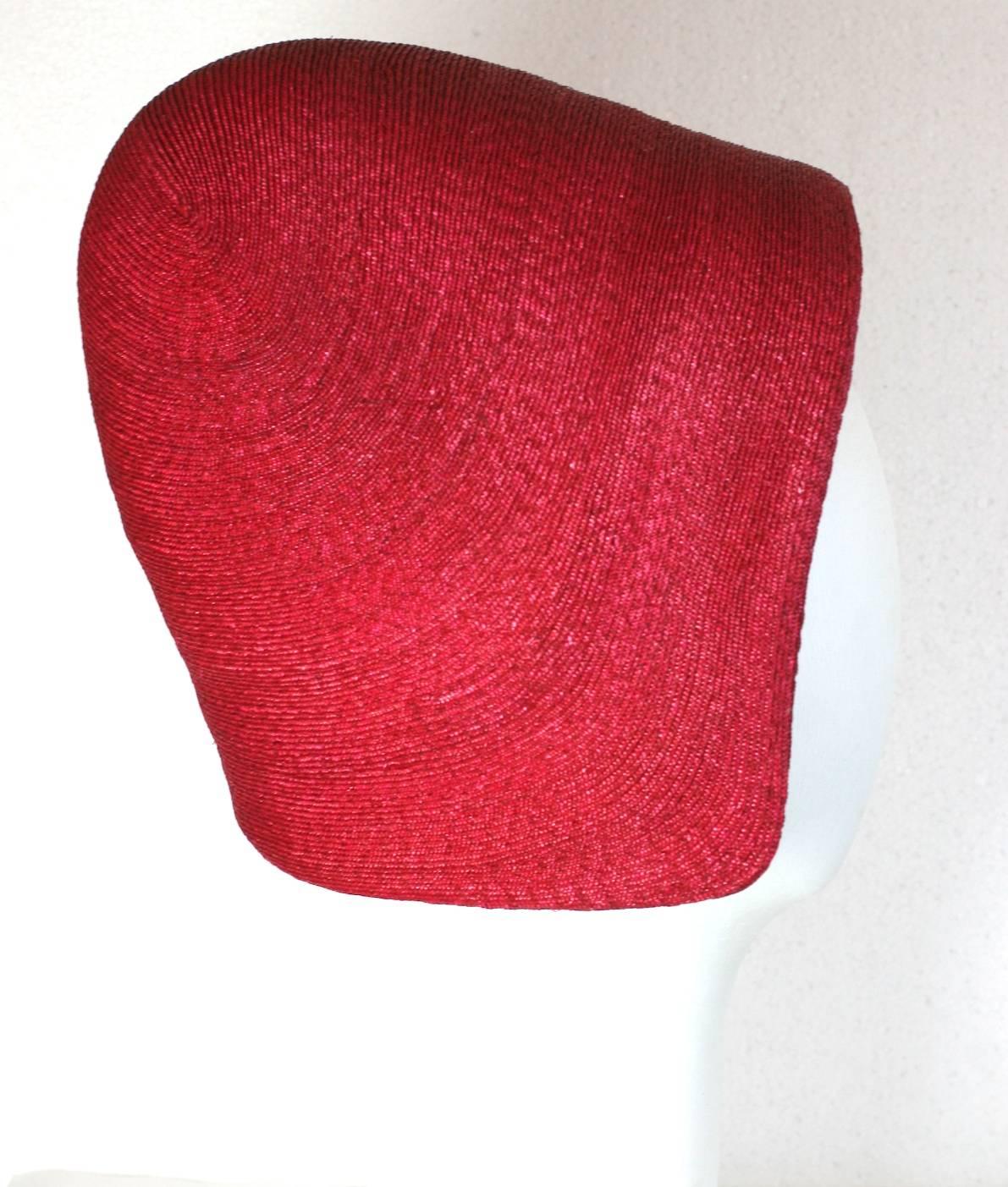 Gris Adolfo French - Bonnet en paille ancienne en vente