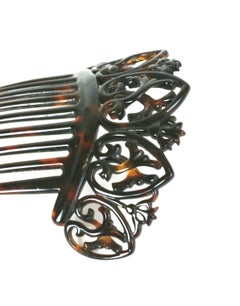 Aufwändiger viktorianischer Schildpatt-Schalenkamm