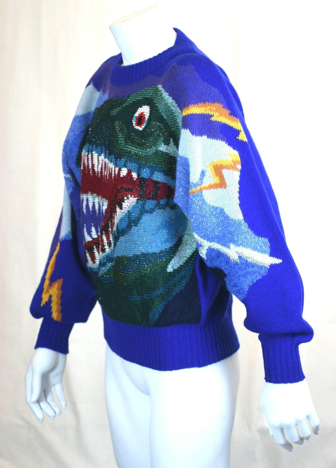 Violet The Collective Dinosaur Sweater de Krizia en vente