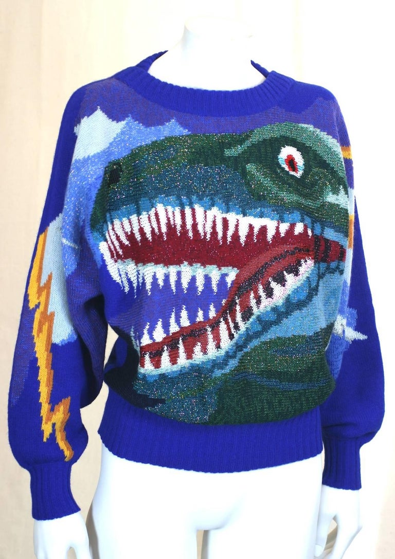 Krizia Collectible Dinosaur Sweater For Sale at 1stDibs | saint laurent ...