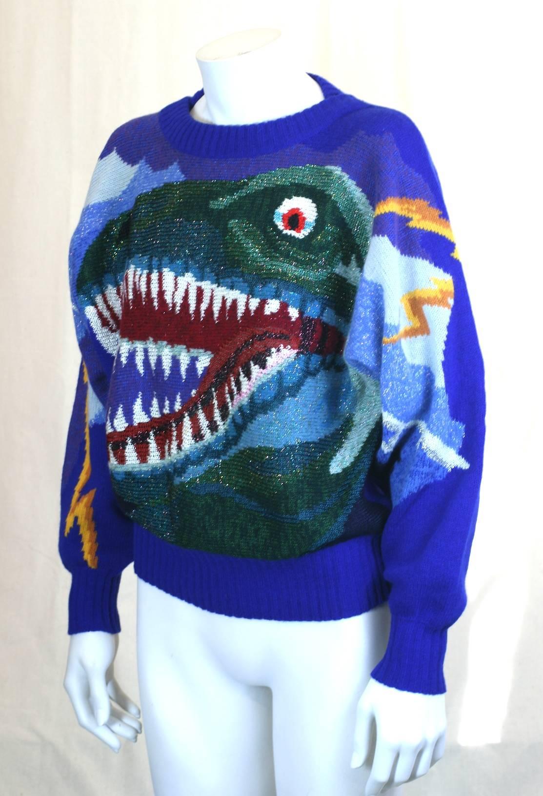 Krizia Collectible Dinosaur Sweater For Sale at 1stDibs | saint laurent ...