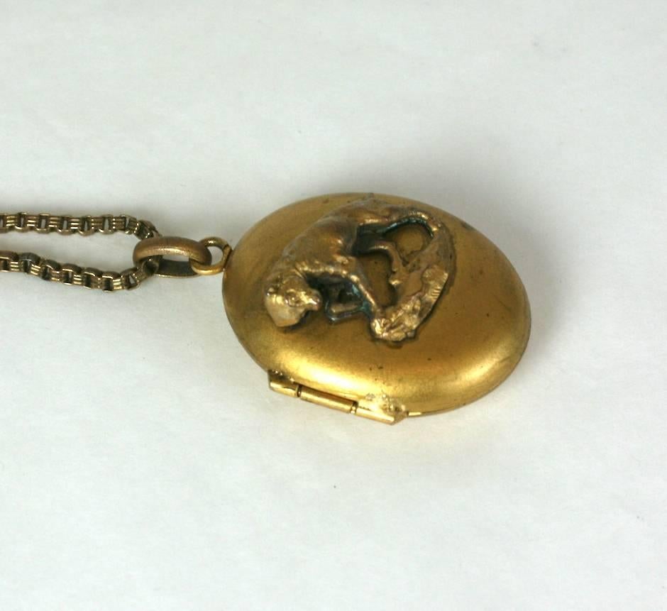 Victorian Gold Filled Dog Locket 1