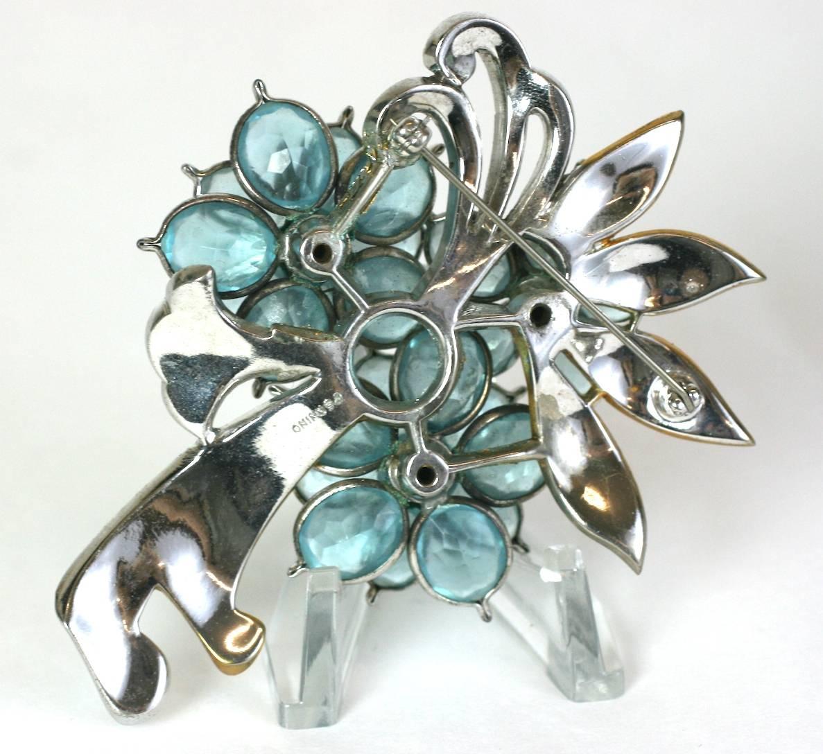 Pennino Retro Floral Spray  Brooch In Excellent Condition For Sale In New York, NY