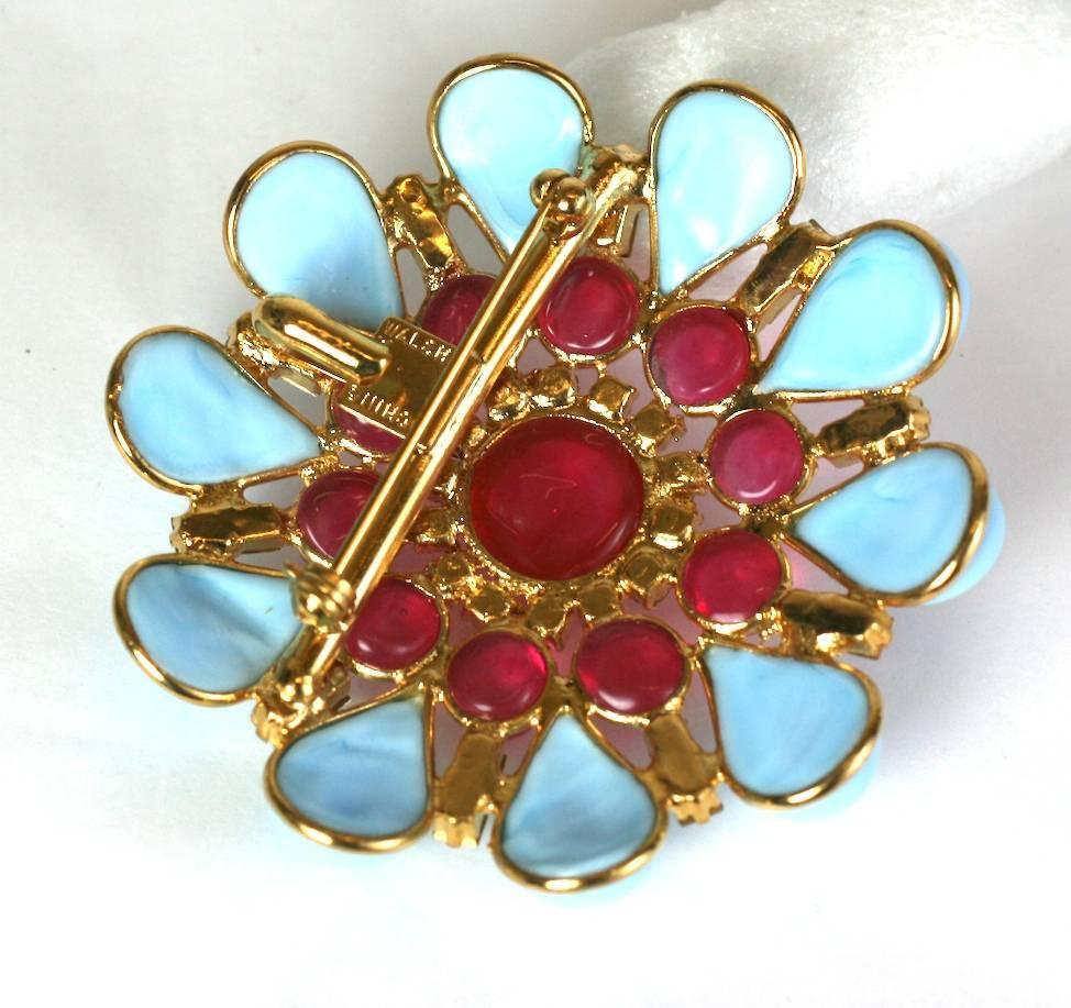 MWLC Poured Glass Zaza Brooch  In New Condition In New York, NY