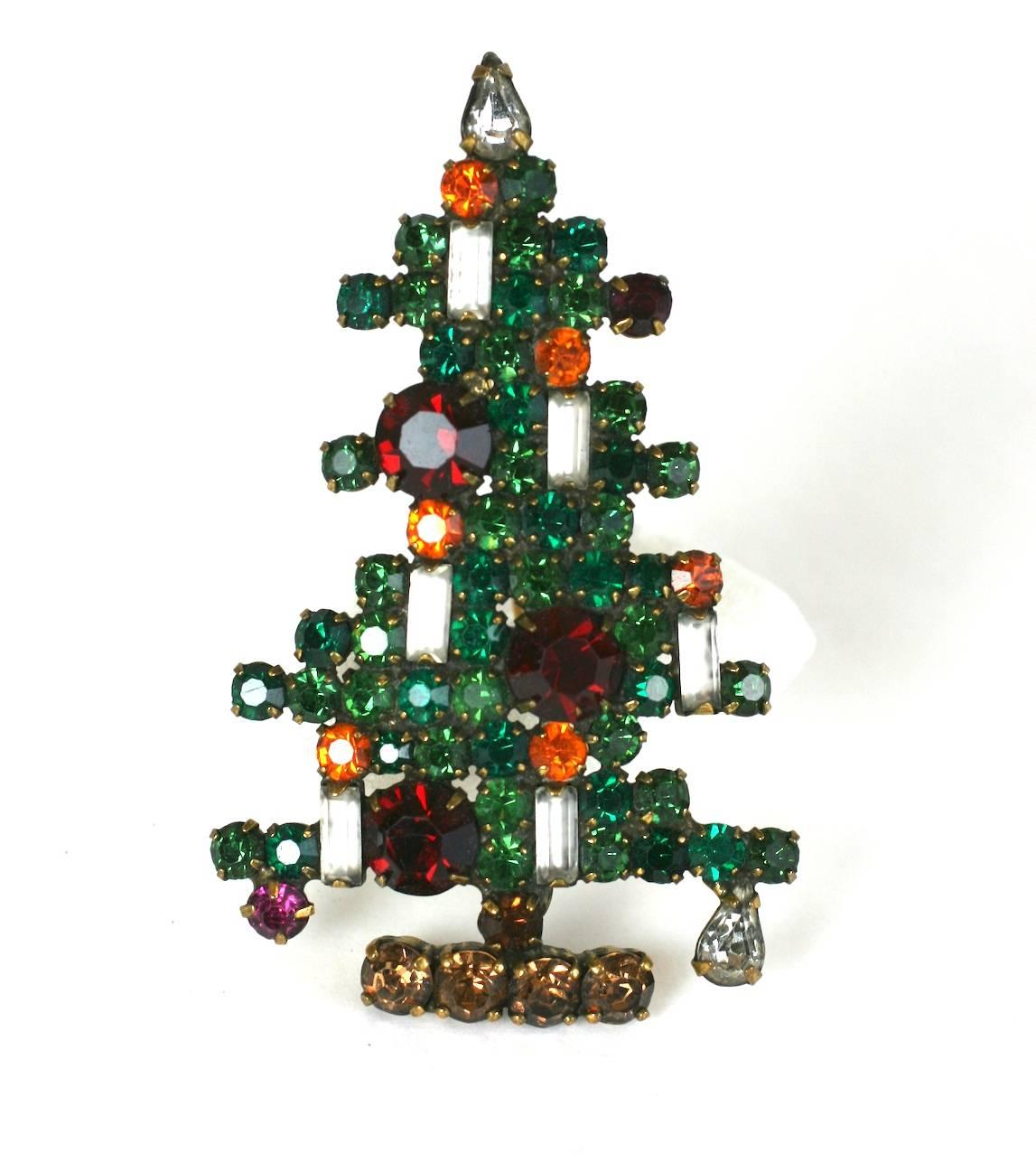 Women's or Men's Weiss Christmas Tree Brooch