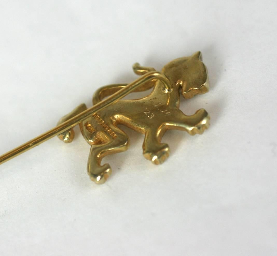 Tiffany and Co. Lion Passant Stickpin  In Excellent Condition In New York, NY