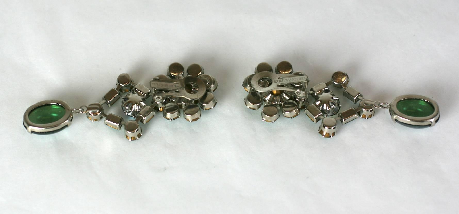 Women's Austrian Emerald Crystal Earrings