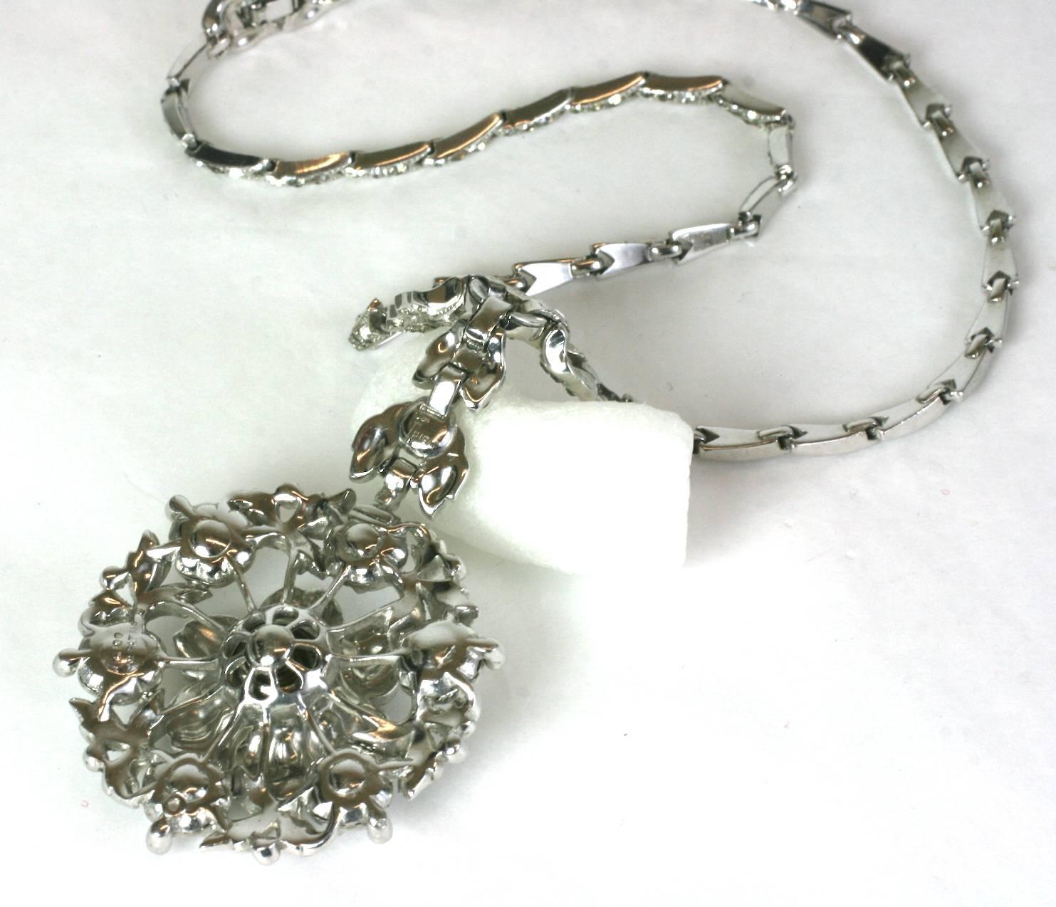 Trifari Alfred Philippe  Regence Tremblant Necklace In Excellent Condition For Sale In New York, NY