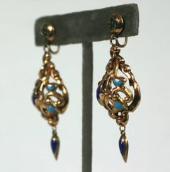 Victorian Enamel Earrings