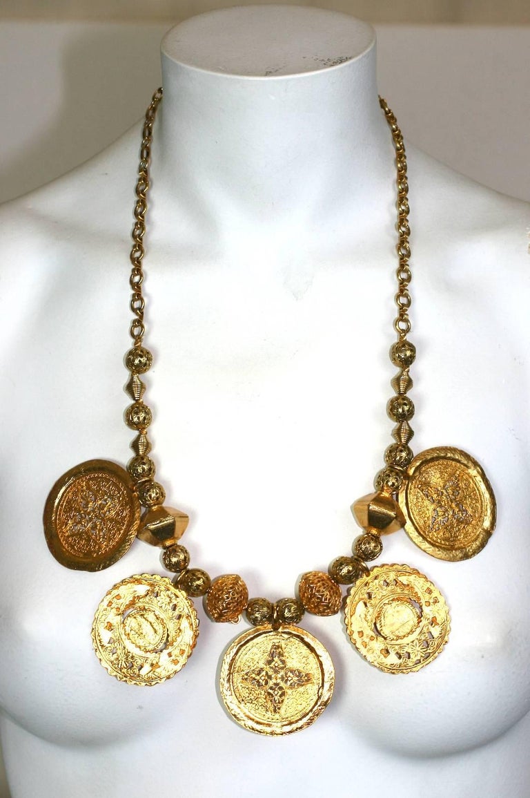 Kenneth Jay Lane Ancient Medallion Necklace For Sale at 1stDibs  how old  is jay lane, kenneth jay lane coin necklace, kenneth jay lane heart necklace