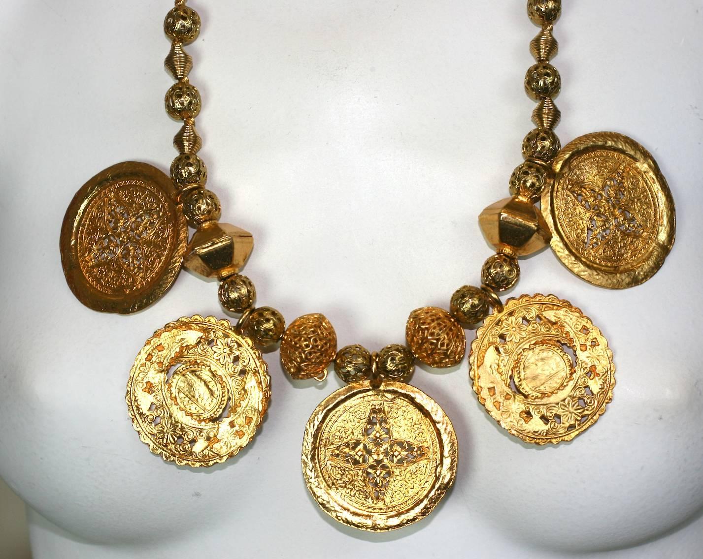 Women's Kenneth Jay Lane Ancient Medallion Necklace For Sale