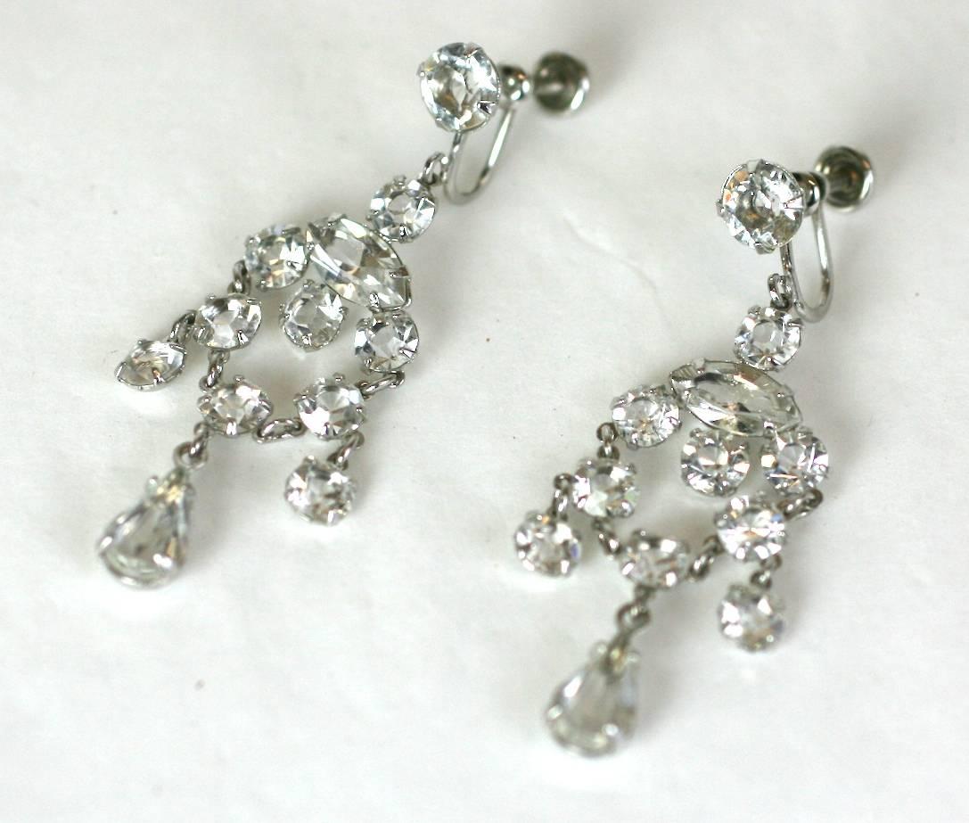 Delicate Paste Earrings In Excellent Condition For Sale In New York, NY