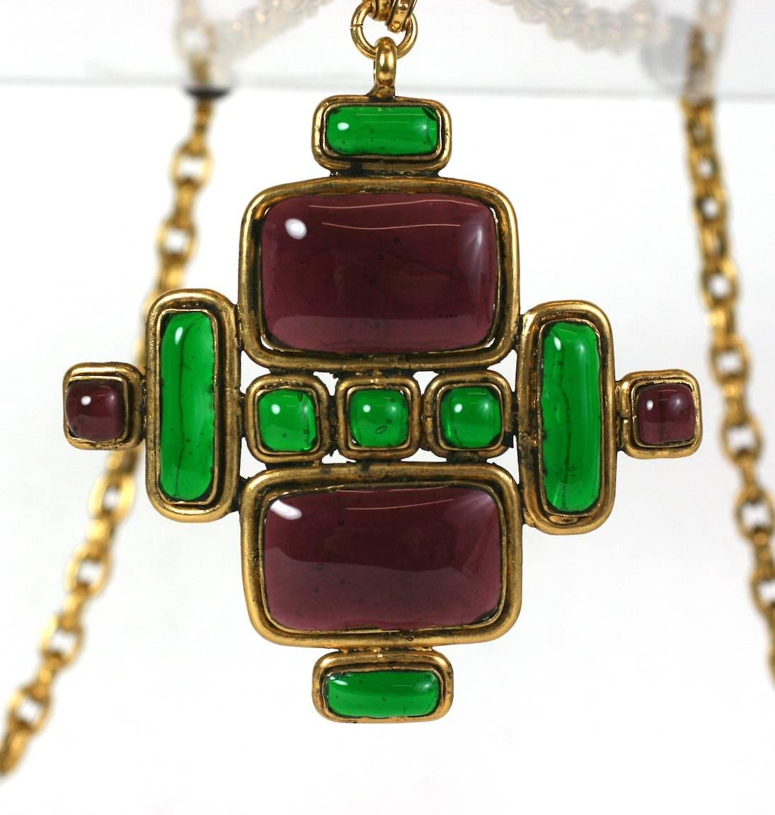  Yves Saint Laurent Haute Couture Collier croix byzantine Unisexe en vente