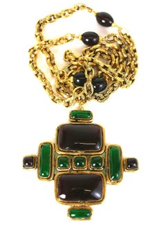 Yves Saint Laurent Haute Couture Byzantine Cross Necklace