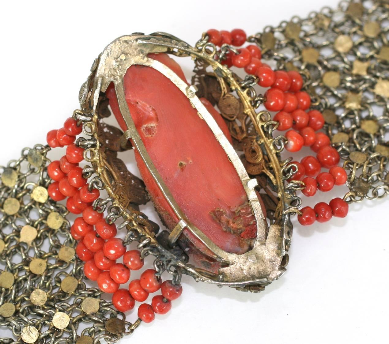 Elaborate Victorian Coral Bracelet For Sale 2