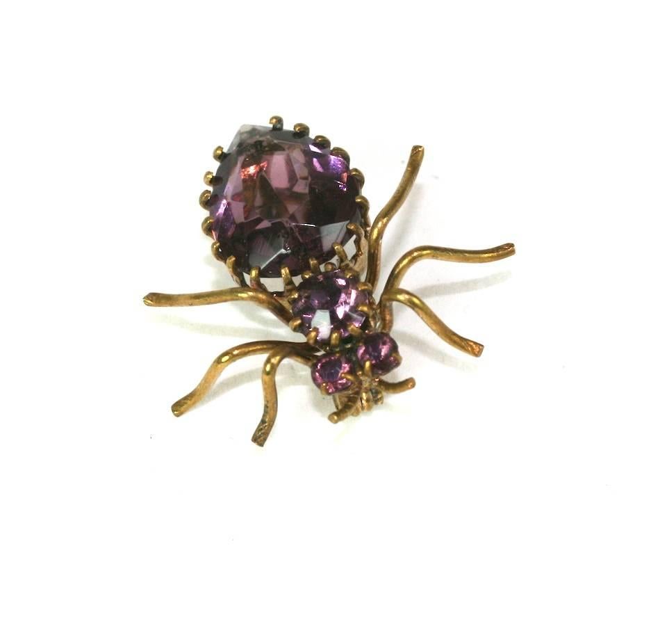 swarovski spider brooch