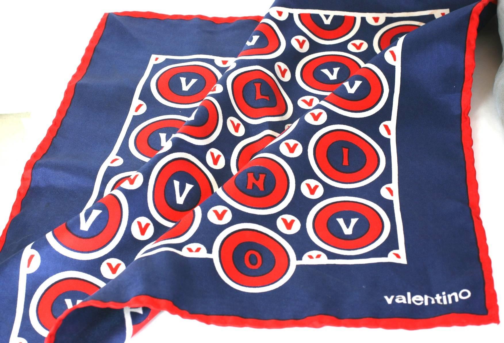valentino logo scarf