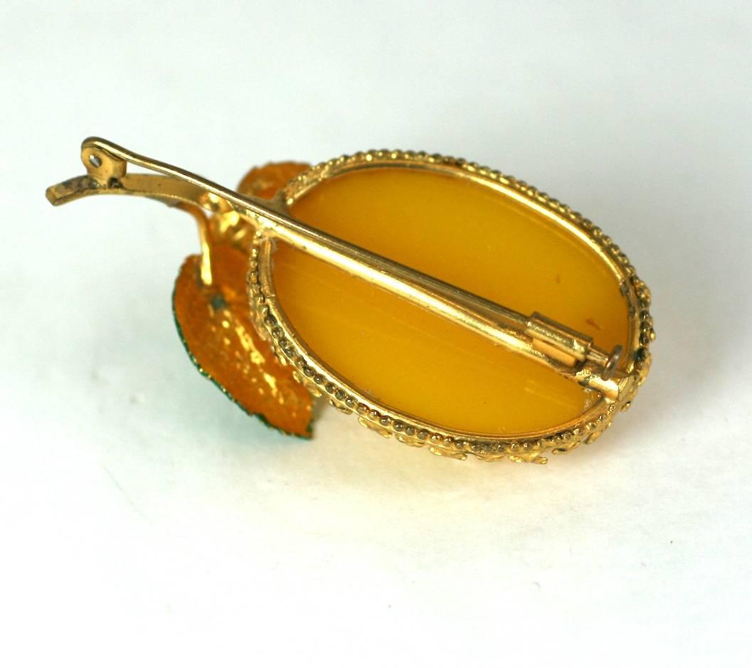 Charming Cis Plum Brooch For Sale 1