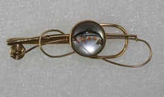Art Deco Reverse Crystal Fishing Tie Clip