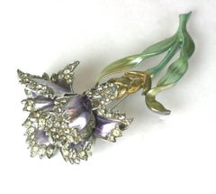 Pearlized Marcel Boucher Carnation Brooch