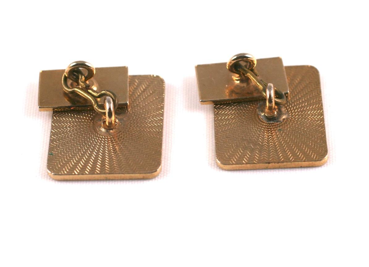 Enamel King and Queen Cufflinks In Excellent Condition In New York, NY