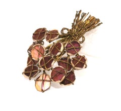 Line Vautrin Mirror Mosaic Flower Bouquet Brooch
