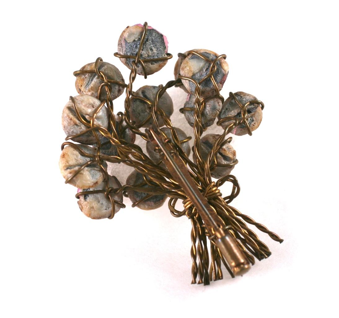 Line Vautrin Mirror Mosaic Flower Bouquet Brooch For Sale 1