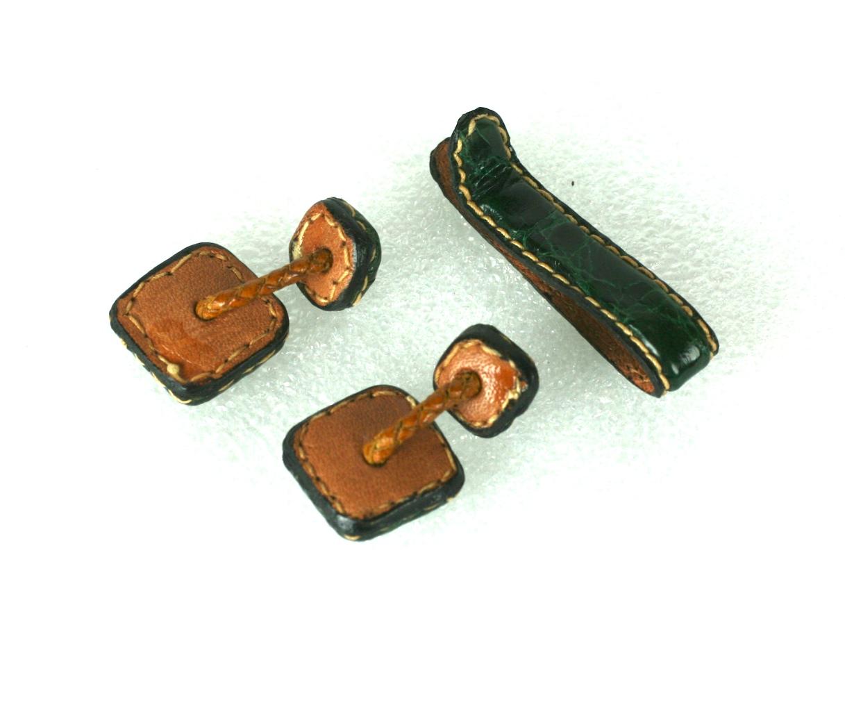 cufflink tie bar set