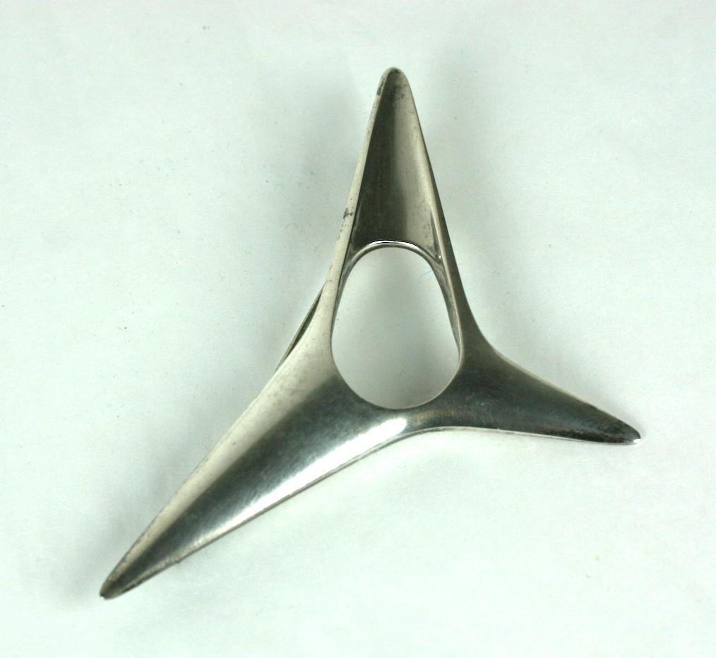 Georg Jensen Atomic Brooch, Henning Koppel  In Excellent Condition For Sale In New York, NY