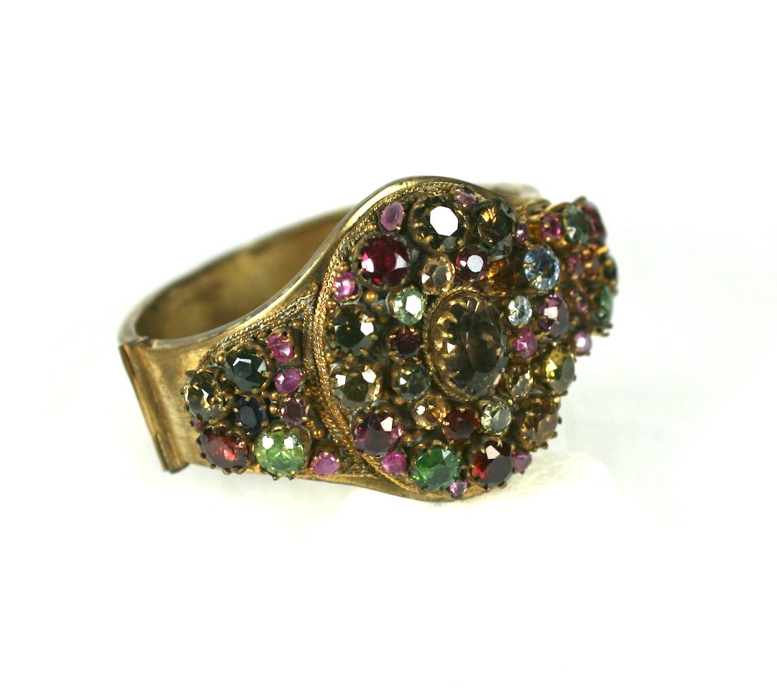 Antique Indian Gem Set Cuff In Good Condition In New York, NY