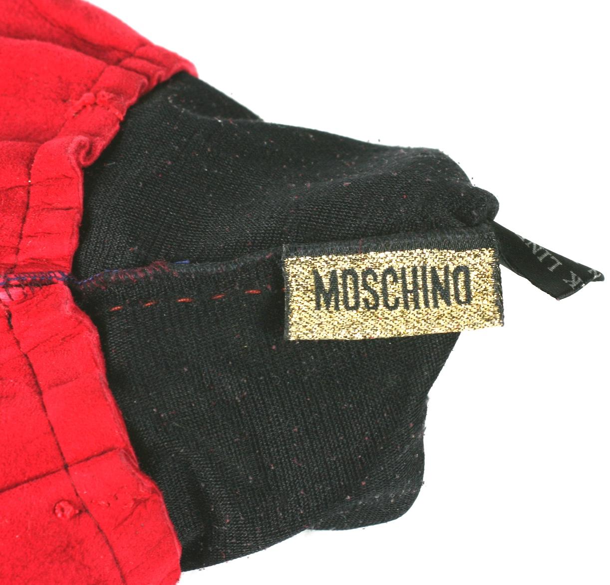 Moschino Handschuhe aus Wildleder mit Rüschen Damen im Angebot