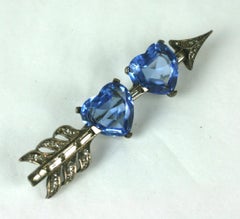 Marcel Boucher Double Heart Pierced Arrow Brooch