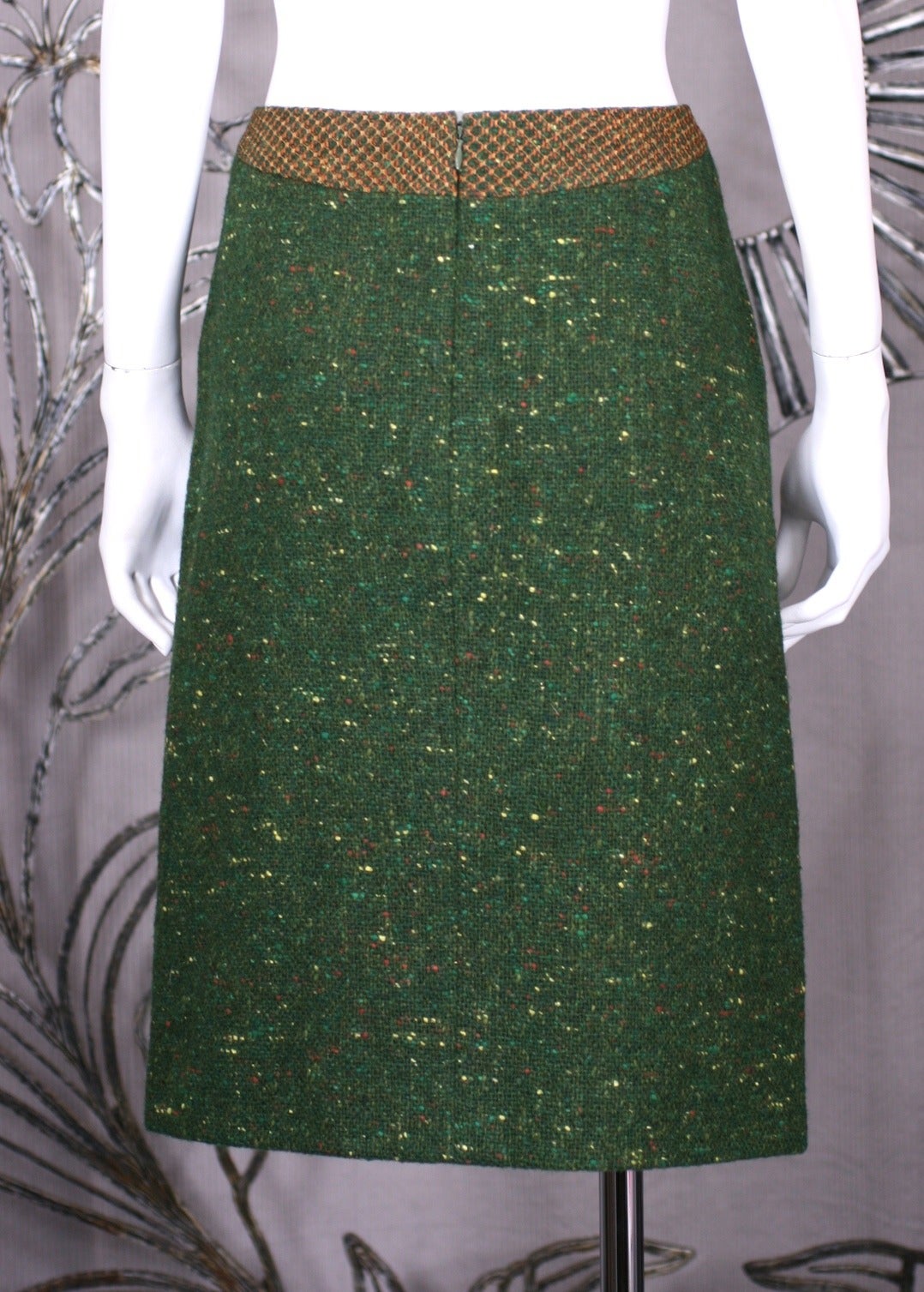 Grünes Tweed-Ensemble von Geoffrey Beene im Angebot 3