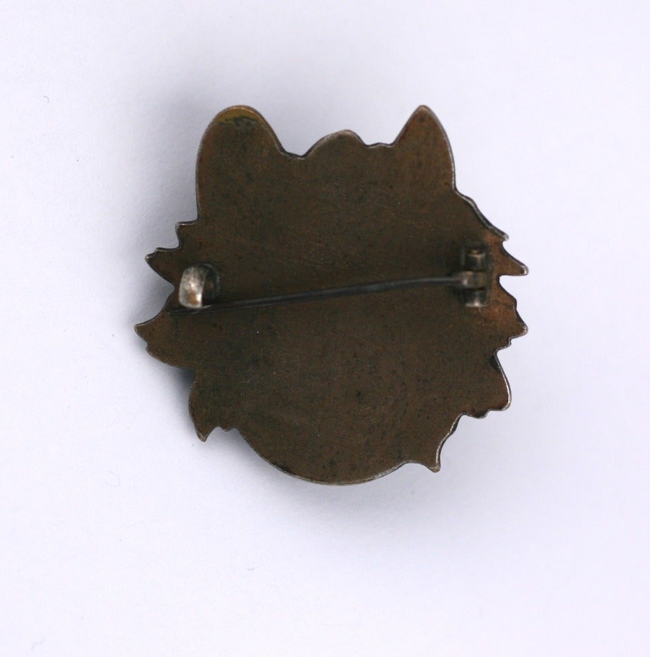 19th Century YorkshireTerrier Brooch In Excellent Condition For Sale In New York, NY