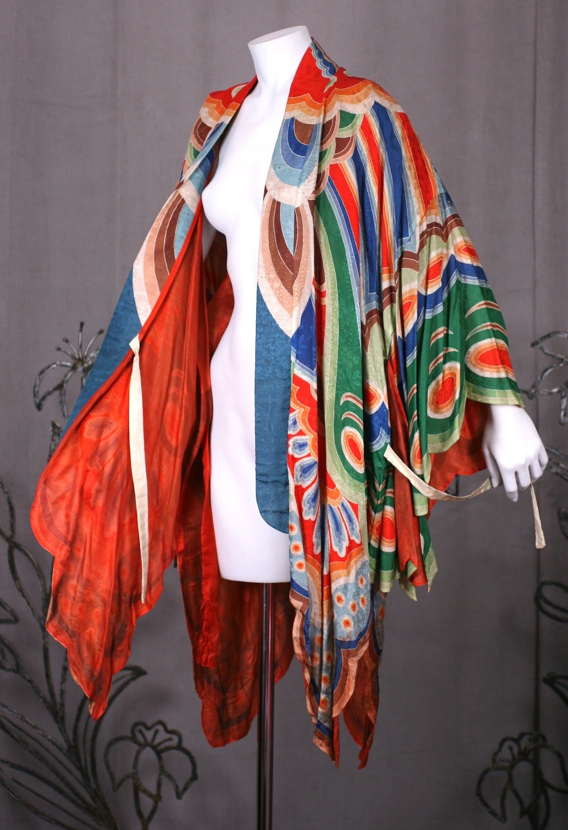 Women's Art Deco Butterfly Kimono Dressing Gown
