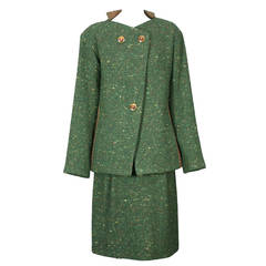 Geoffrey Beene Green Tweed Ensemble 10