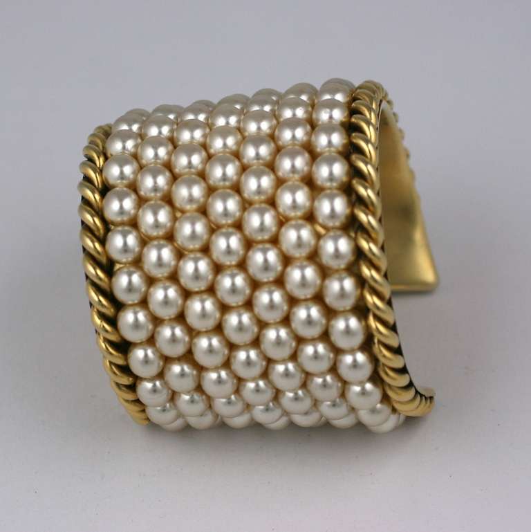 chanel pearl cuff bracelet