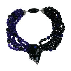 Italian Bakelite Panther Necklace