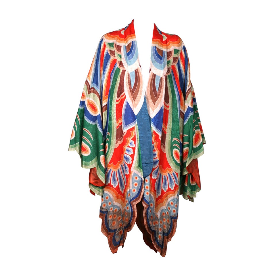 Art Deco Butterfly Kimono Dressing Gown