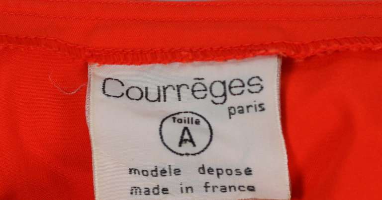 Courreges Orange Cotton Twill Ensemble For Sale 2